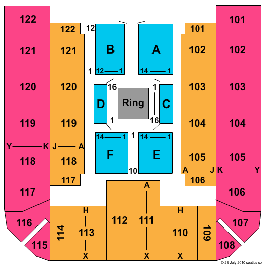 UCI Bren Events Center MMA/Fighting Seating Chart